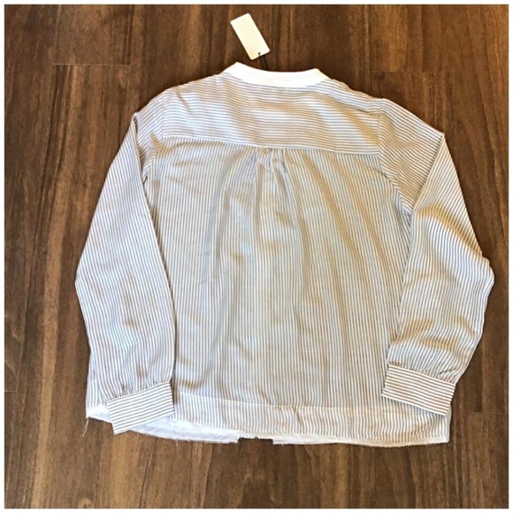 LAST ONE❗Current Air Anthro Chic Pinstripes Top - Picture 7 of 8